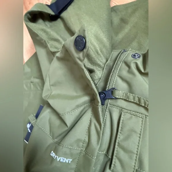 The North Face Women Sz XS Short freedom insulated Snow Ski bib Forest Olive New - Picture 16 of 16